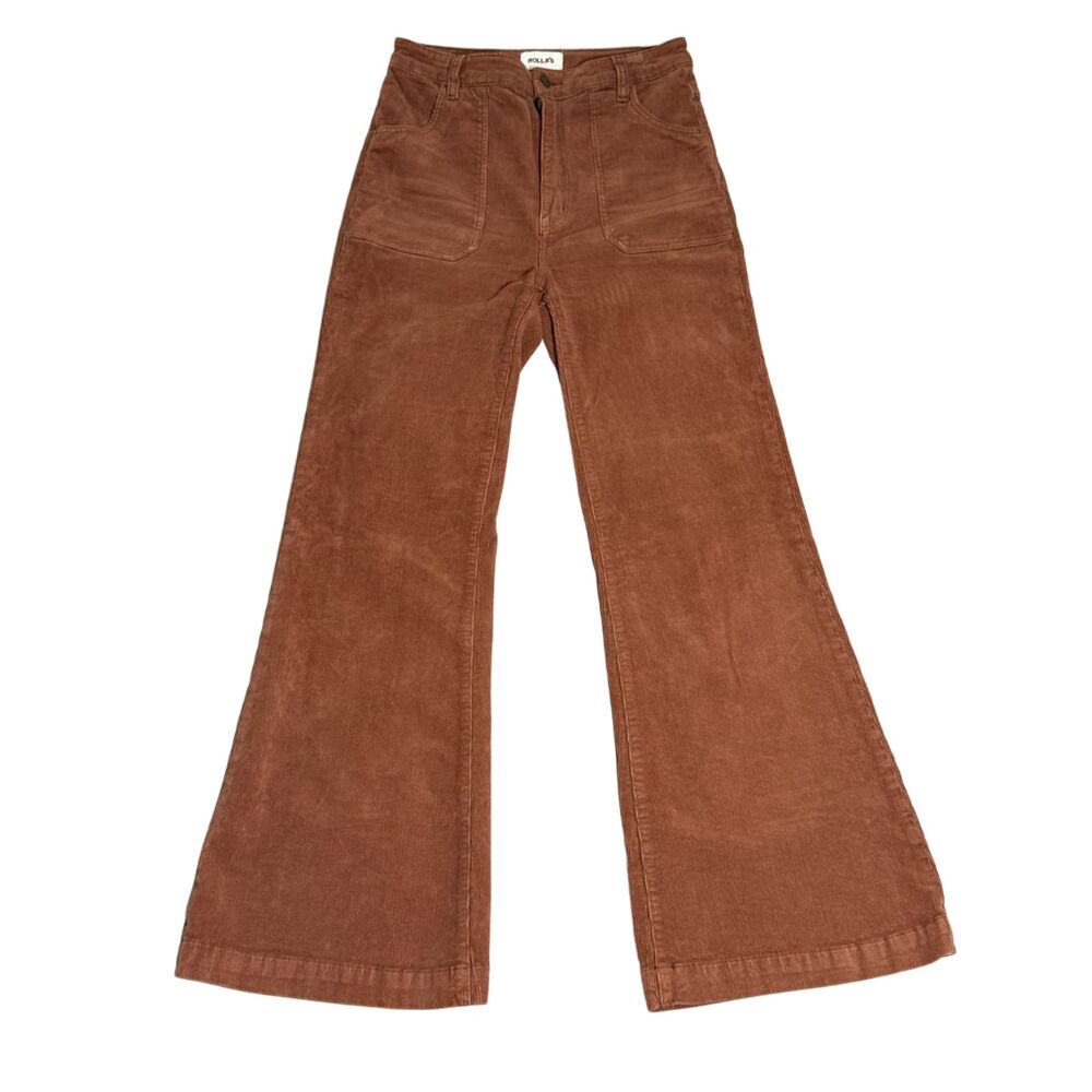 Rolla's Brown High Rise Eastcoast Flare Corduroy Size 29 Boho Festival 70s